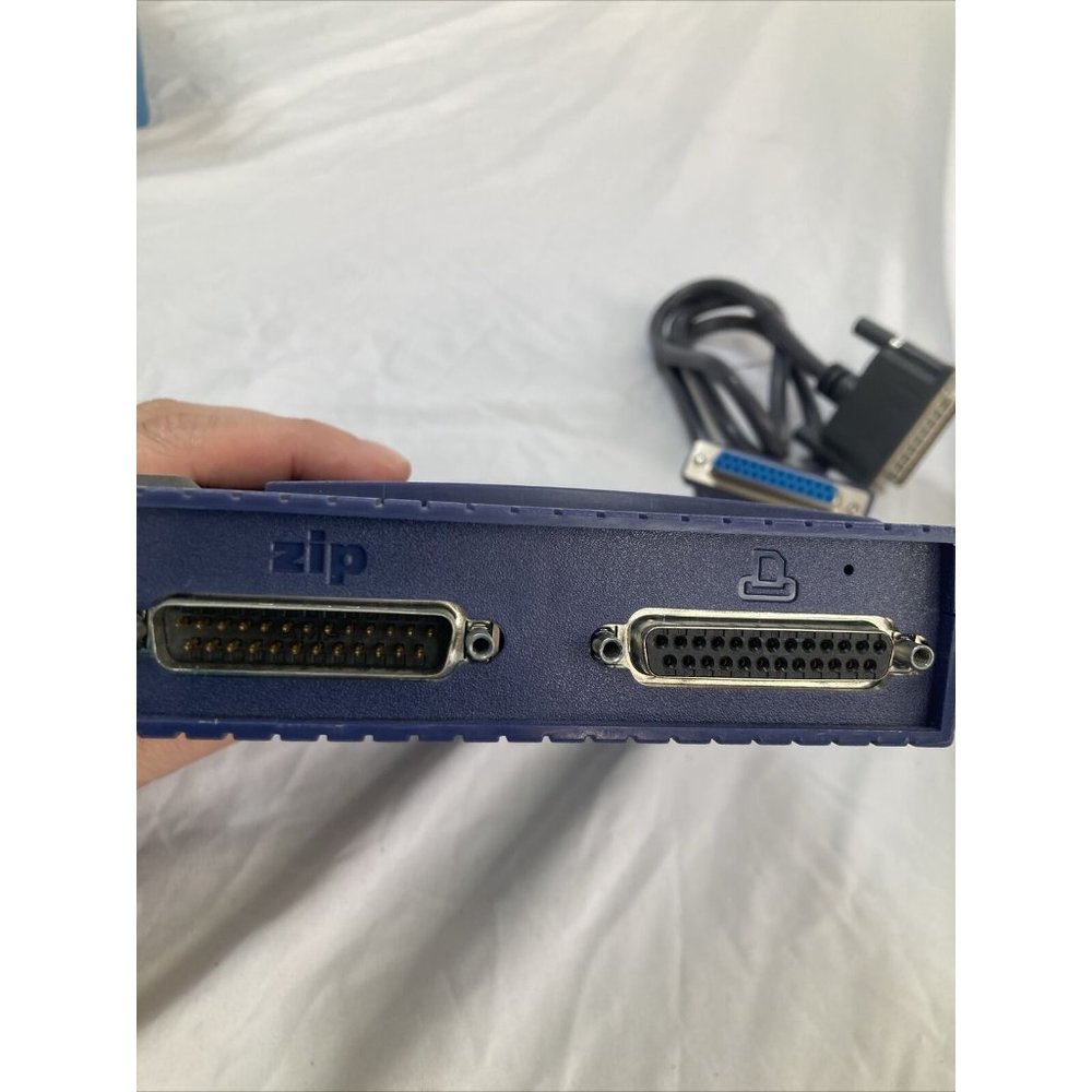 Iomega Zip 100 Parallel Port External Disk Drive Z100P2 With Adapter Cord Tested - Picture 5 of 10